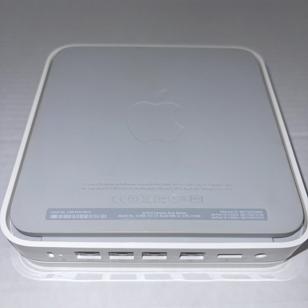 Apple AirPort Extreme Base Station A1408 802.11n WiFi Router - W/ Power Cord - Picture 2 of 4